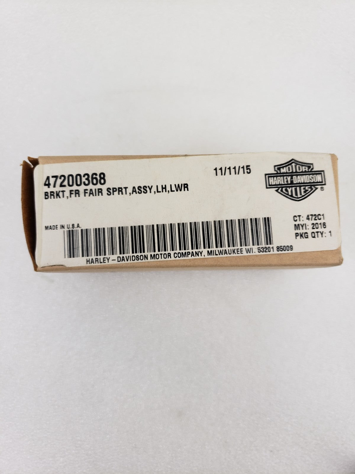 Harley Davidson 47200368 LH Lower Fairing Support Bracket Pro Street Breakout9