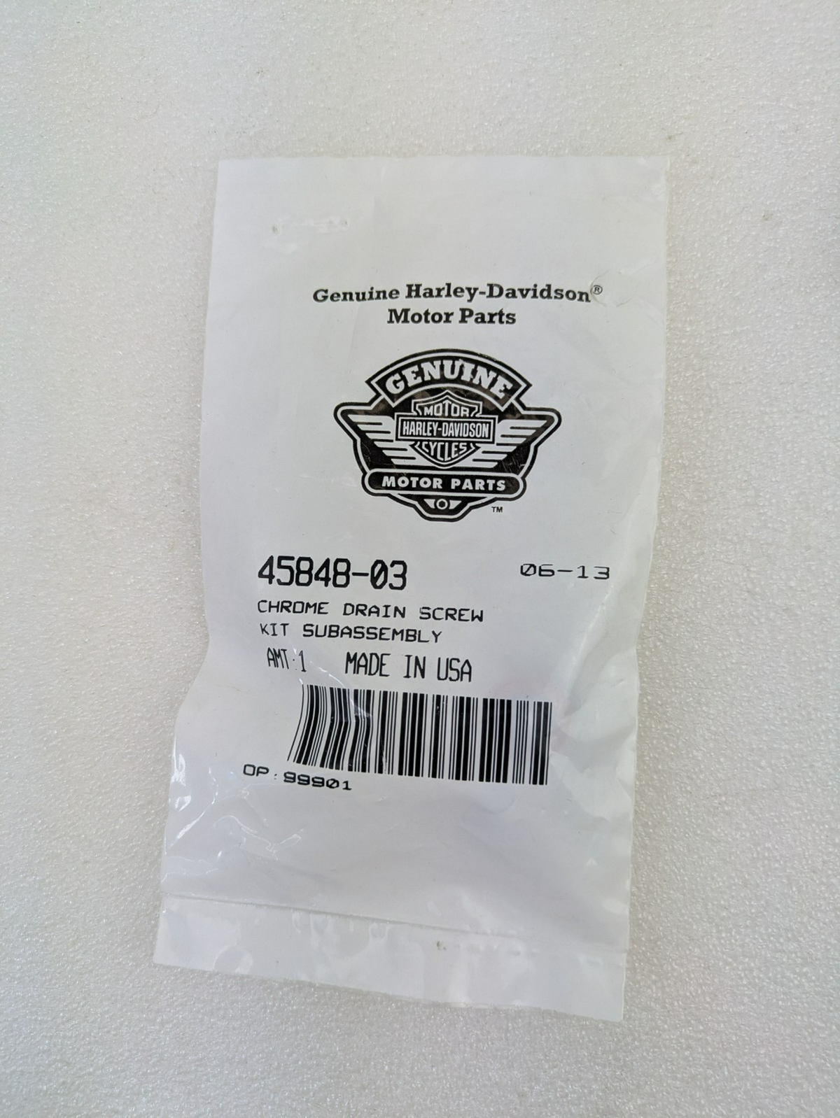 Genuine Harley-Davidson 45848-03 Chrome Fork Drain Screw Plug w/ Sealing Washer5