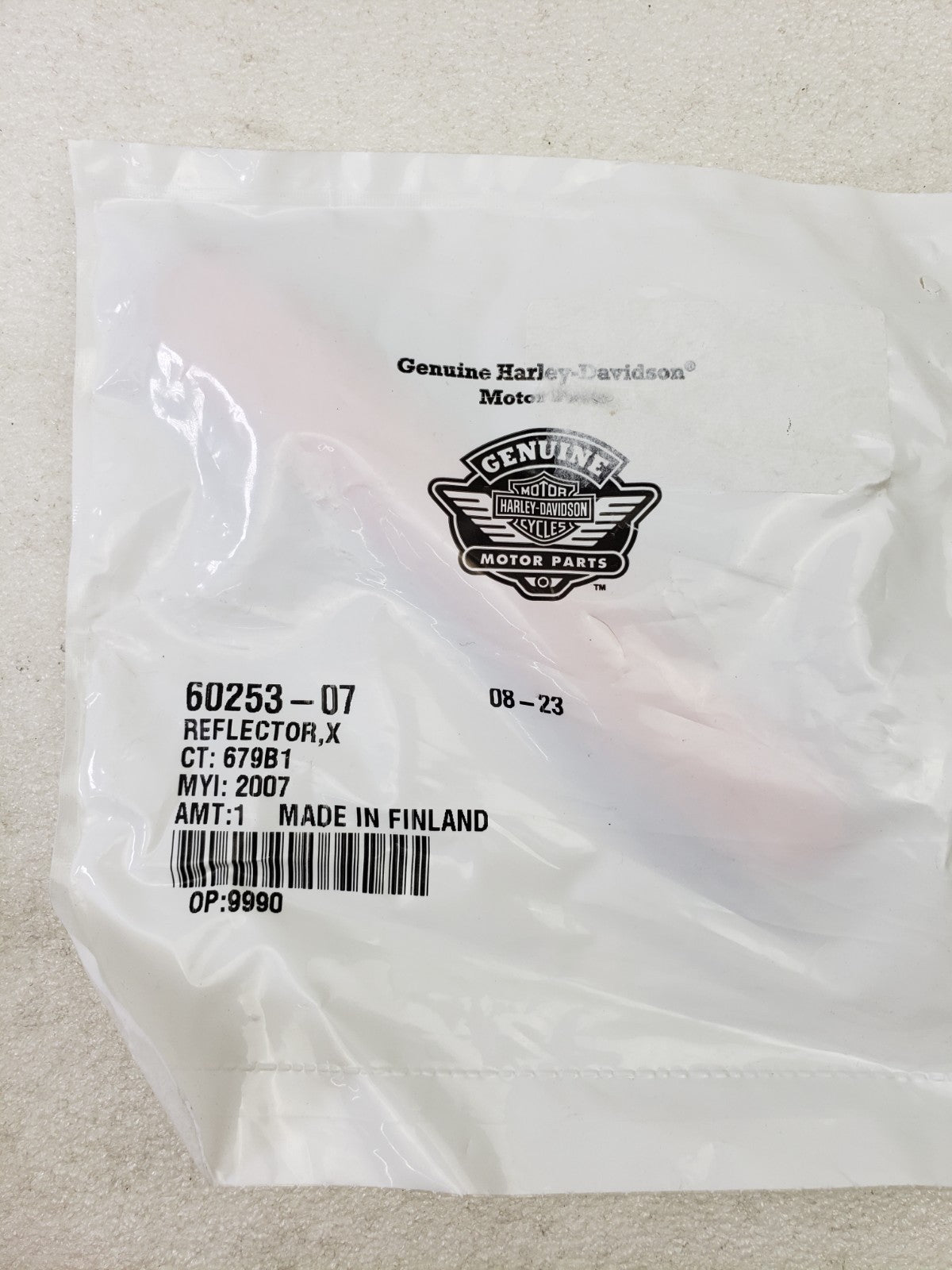 Harley-Davidson 60253-07 Front Fork Amber Yellow Reflector OEM7