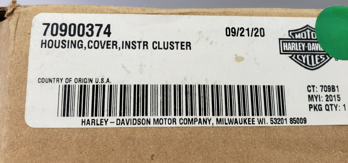 Harley 70900374 Instrument Cluster Housing Cover Black OEM for 15-23 Road Glide8