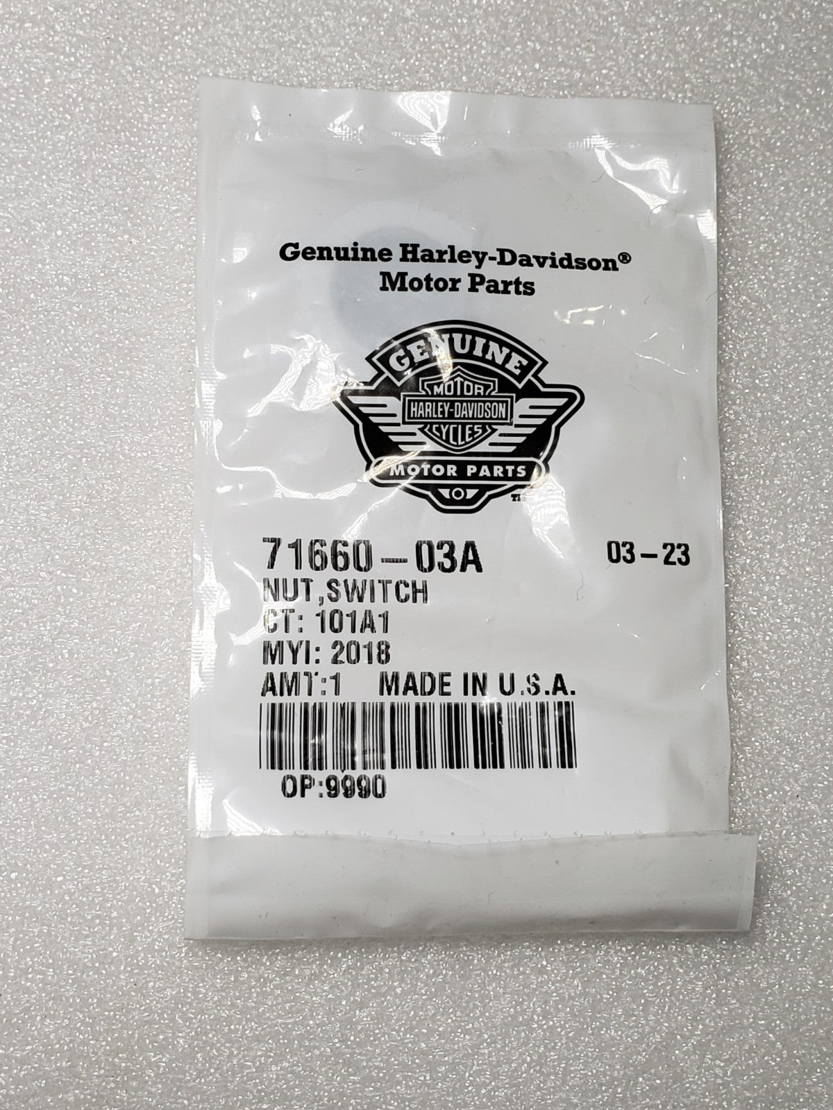 71660-03A Genuine Harley-Davidson Ignition Switch Lock Nut *NEW*3