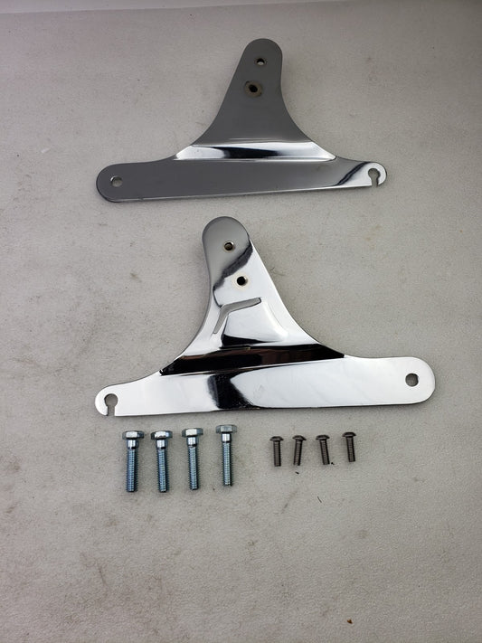 Drag Specialties DS-263622 Chrome Sissy Bar Side Plates for 1986-99 Softail FLST1