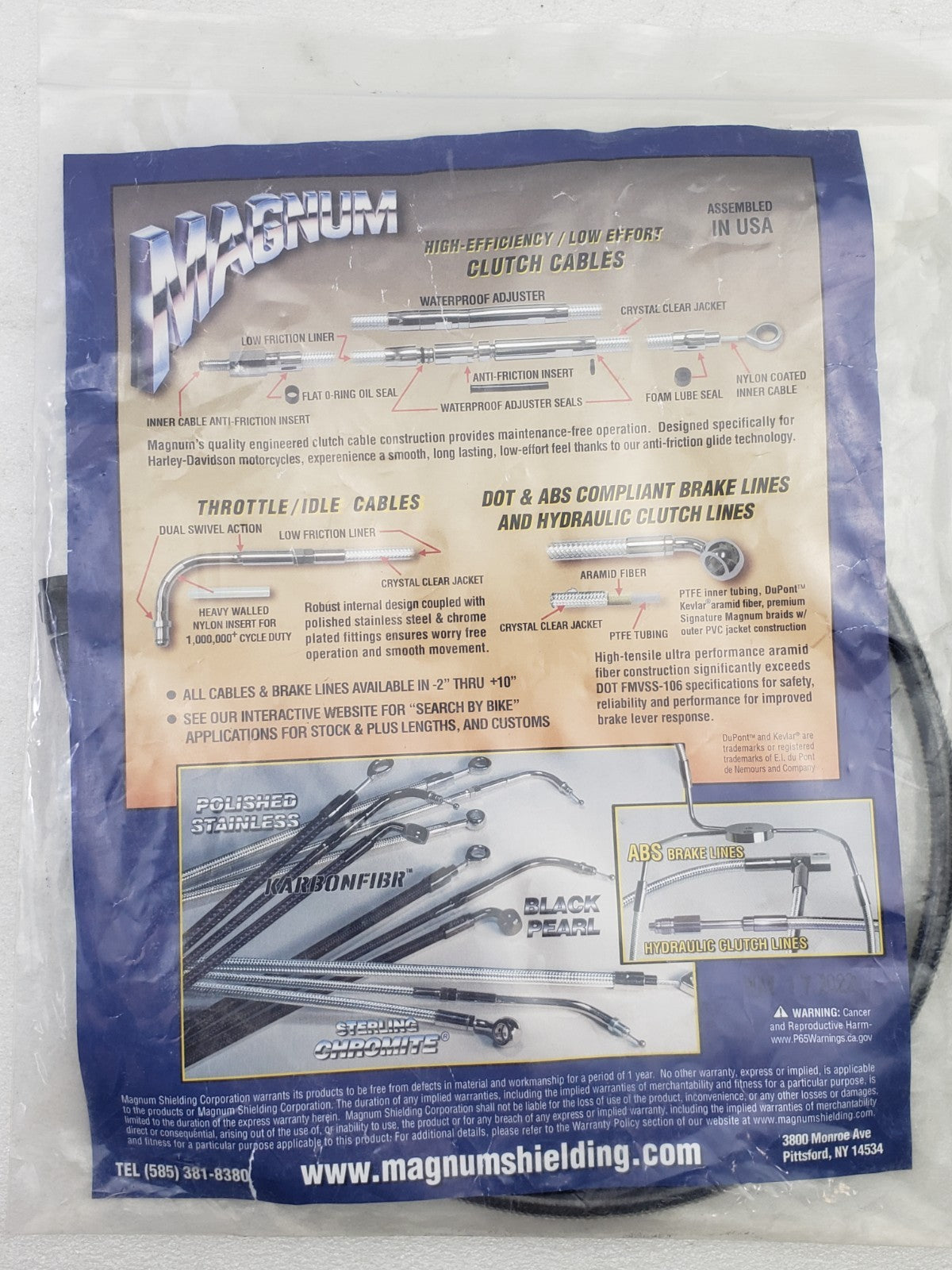 Magnum 1741-4480 Designer Series ABS-Specific Front Upper Brake Line Kit 23"7