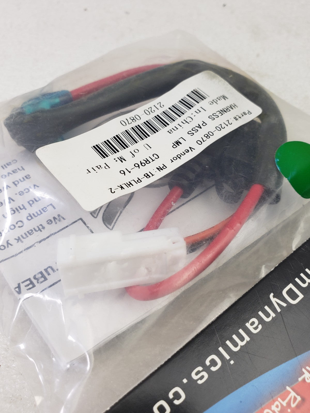 Custom Dynamics 2120-0870 / TB-PLHLK-2 Pass Lmp Control Harness for Softail/Dyna6