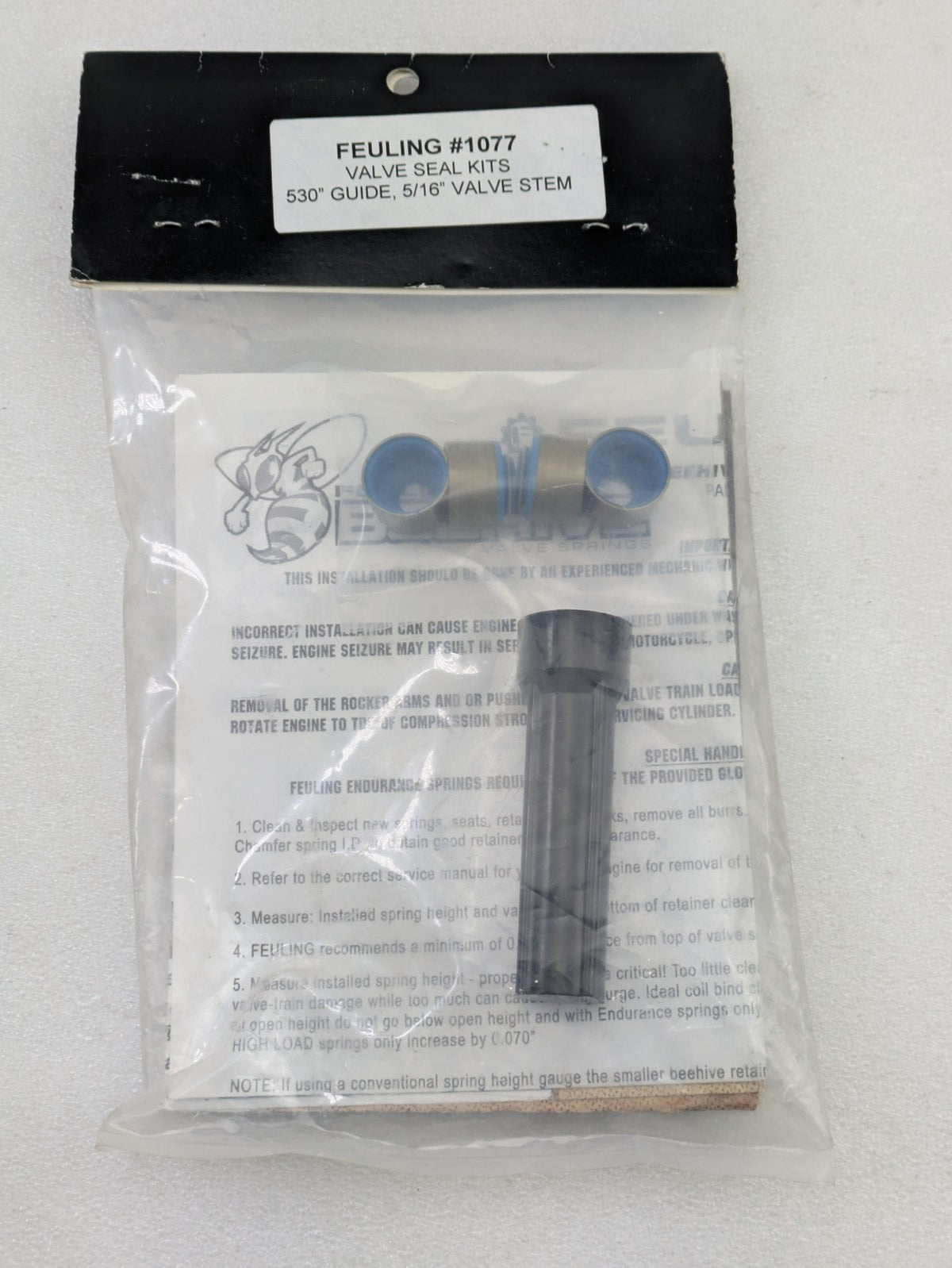 Feuling Valve Seals 0926-1168 0.530" Guide 5/16" Valve Stem Screamin' Eagle Head7
