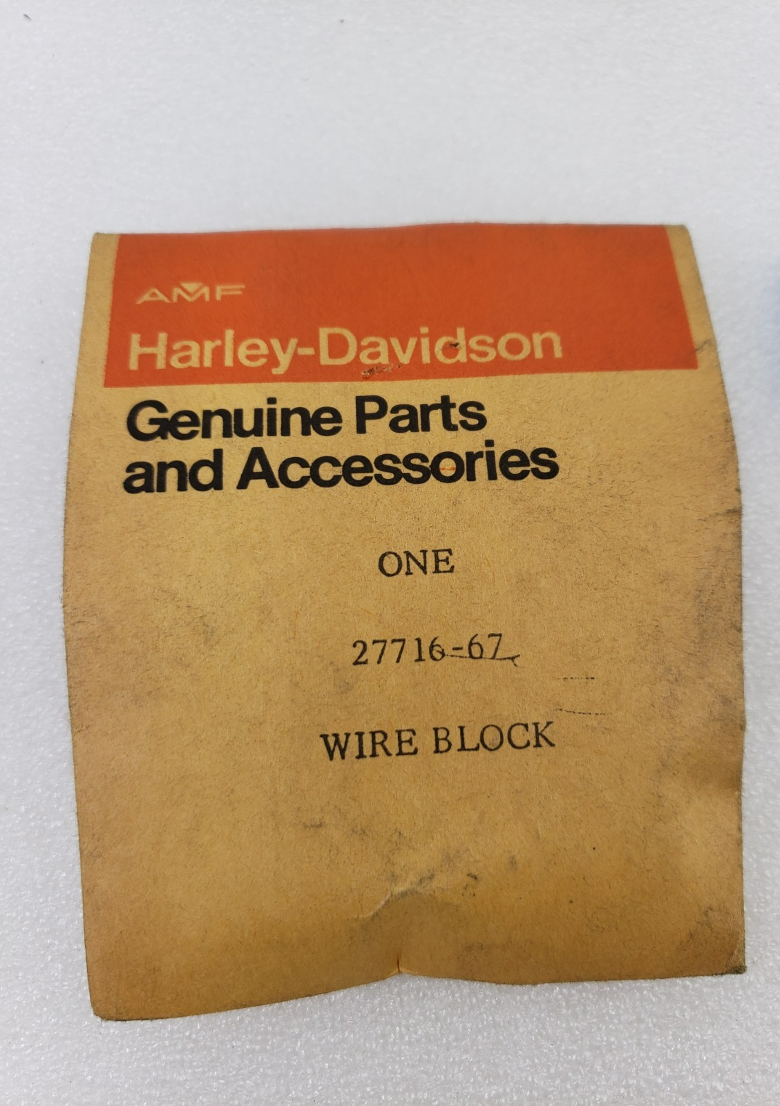 Genuine AMF Harley-Davidson 27716-67 Wire Block Choke Lever NOS Electra Glide XL5