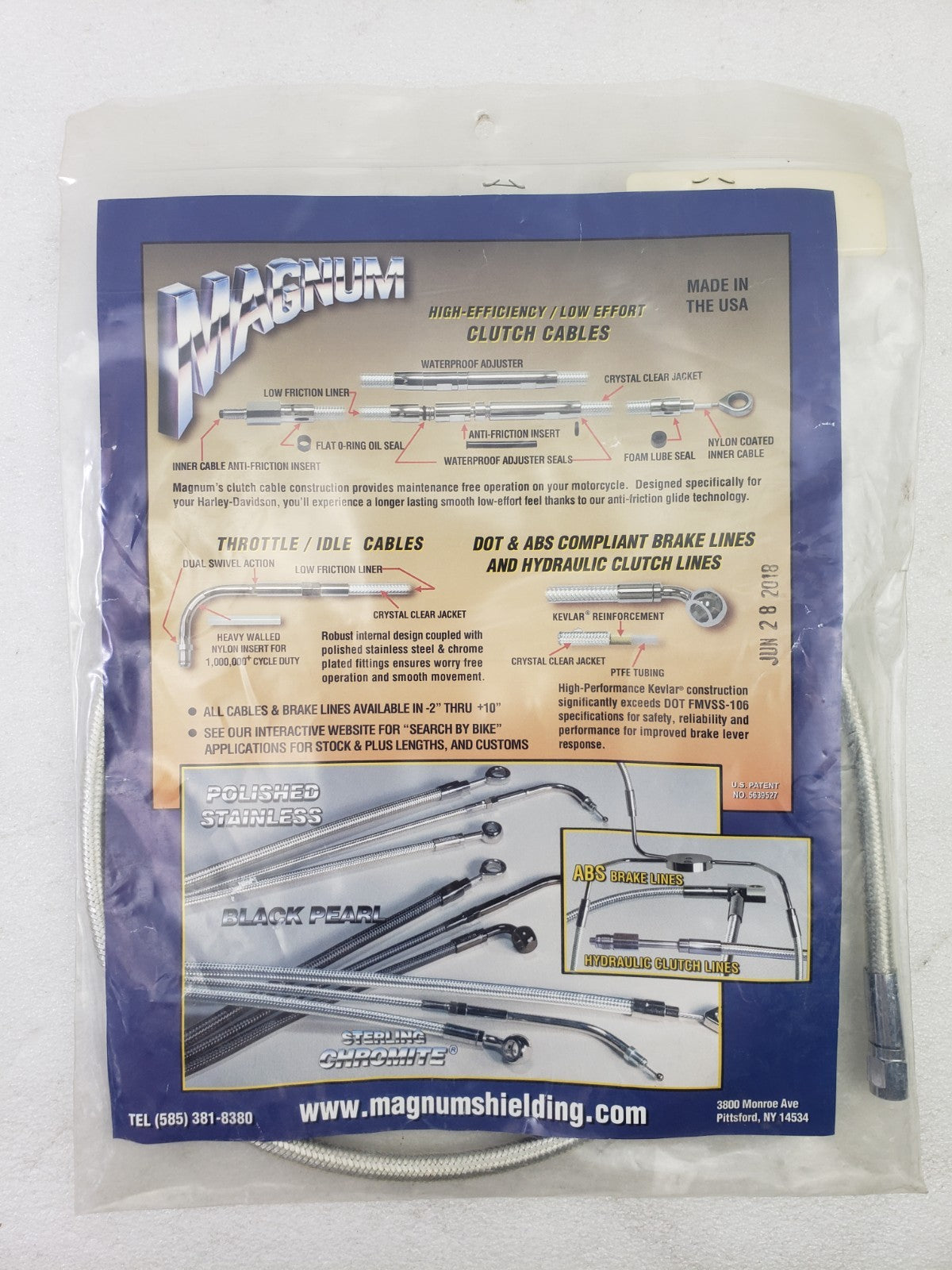 Magnum AS37334 Designer Series ABS-Specific Front Upper Brake Line Kit 34"6