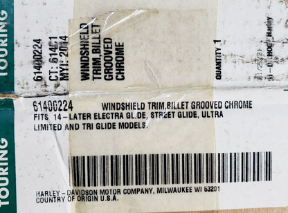 Harley 61400224 Billet Windshield Trim with Washers For 14-Later Touring Batwing1