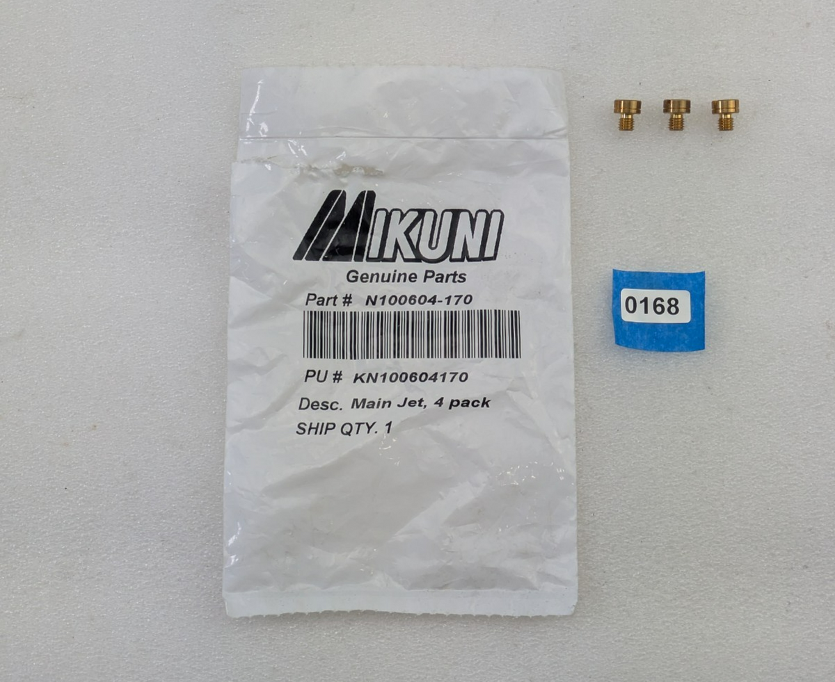 Genuine Mikuni 170 Main Jet N100604-170 Carburetor Main Jets - Pack of 30
