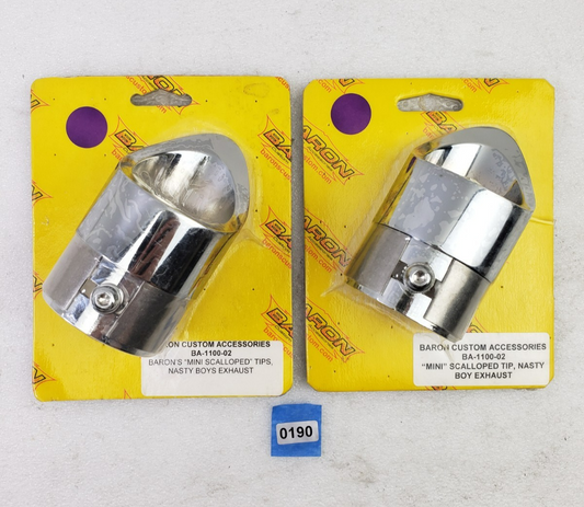 Baron Custom Accessories BA-1100-02 Mini Scalloped Family Jewel Exhaust Tip 2Pcs0
