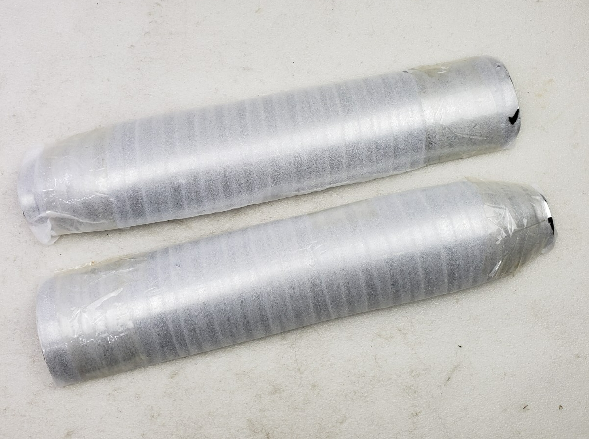Harley 64806-07 Screamin' Eagle Chrome Shield Kit Street Shotgun Style Mufflers6