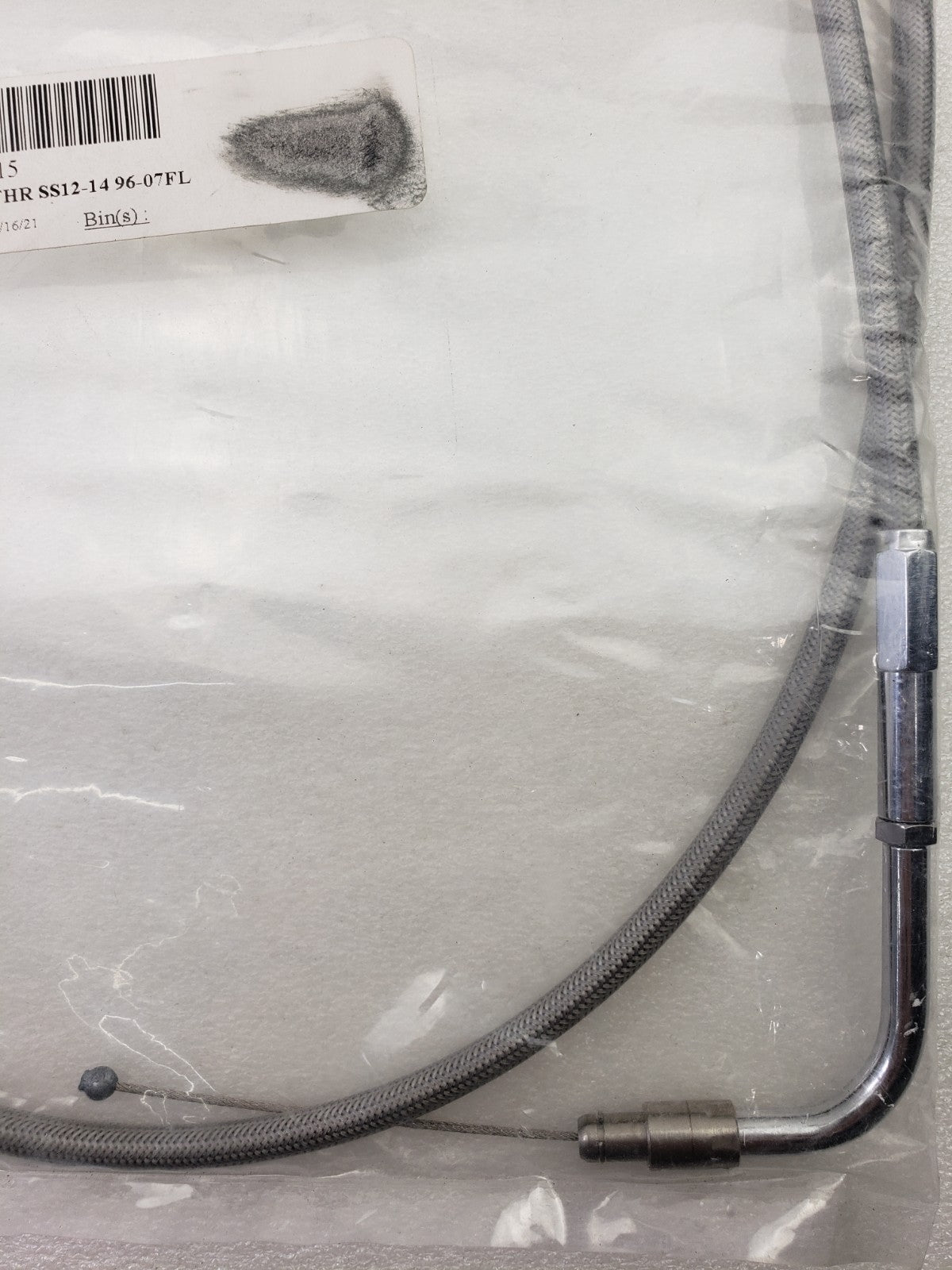 LA Choppers 0650-1415 / LA-8005TH13 Stainless Braided 51-1/2" Throttle Cable4