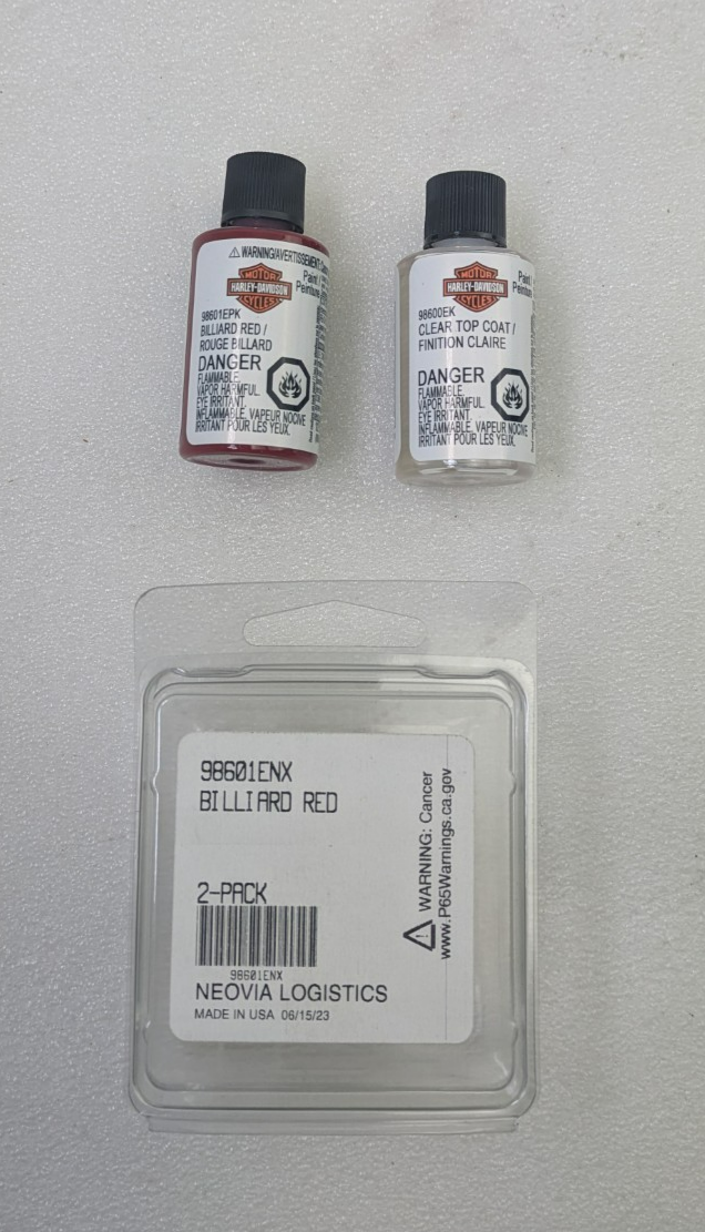 Harley-Davidson 98601ENX Clear Top Coat Touch-Up Paint Kit Billiard Red 14ml0