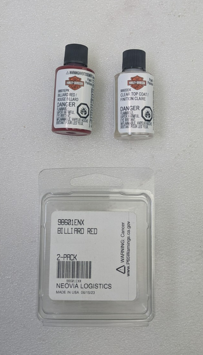 Harley-Davidson 98601ENX Clear Top Coat Touch-Up Paint Kit Billiard Red 14ml0