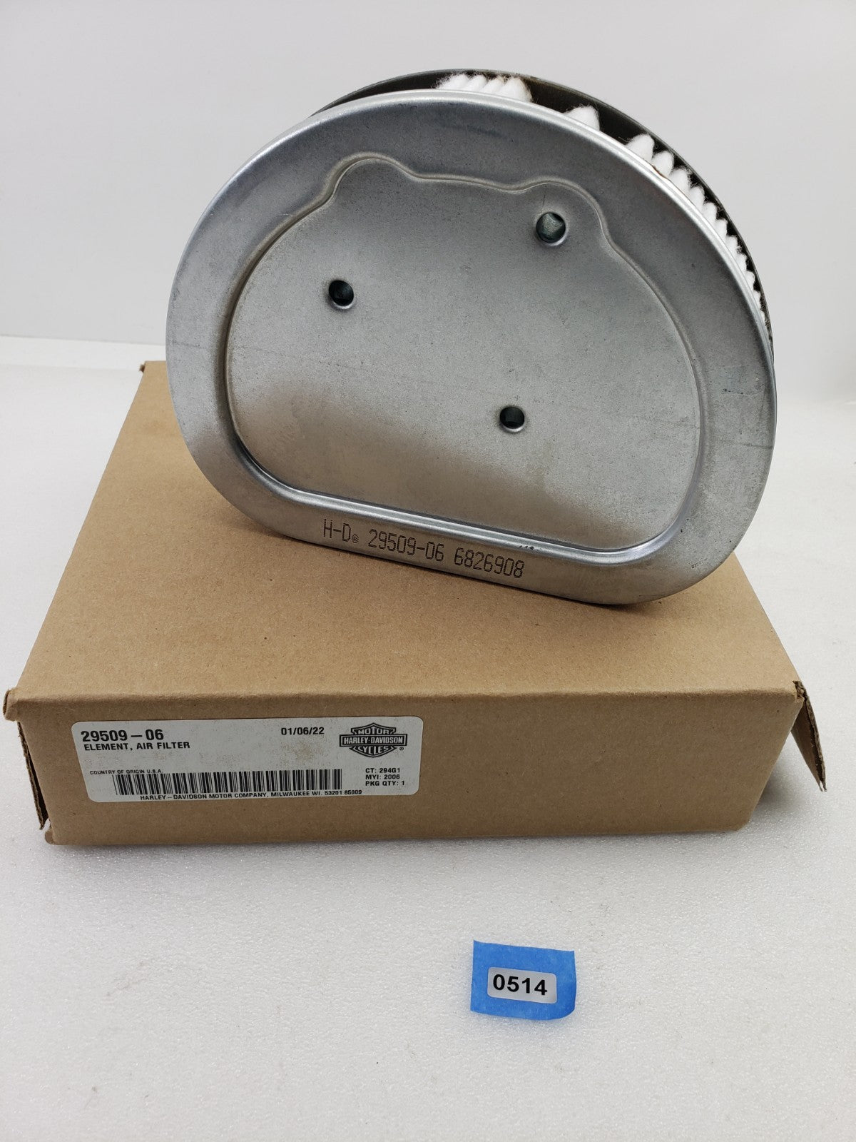 Genuine Harley-Davidson 29509-06 Air Filter Element for 06-10 Models0