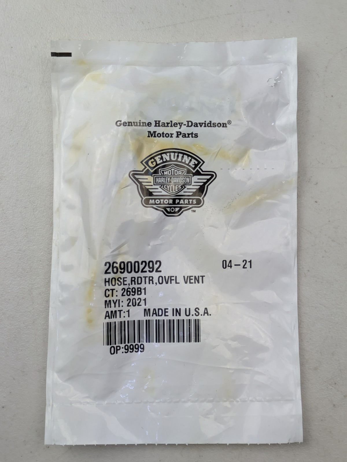 Genuine Harley-Davidson Pan America RA1250 Radiator Hose Overflow Vent 269002924
