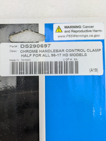 Drag Specialties DS-290697 Brake/Clutch Control Clamp Half Chrome OEM 45044-962