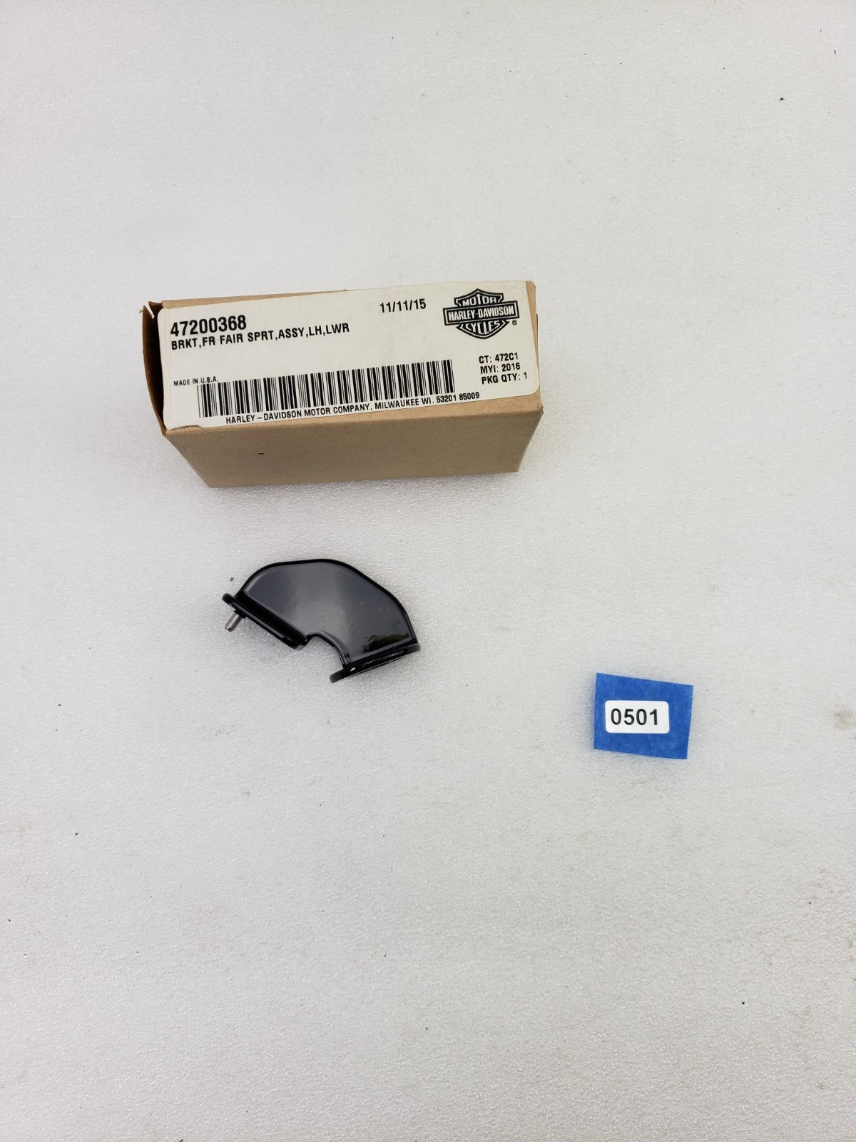Harley Davidson 47200368 LH Lower Fairing Support Bracket Pro Street Breakout0