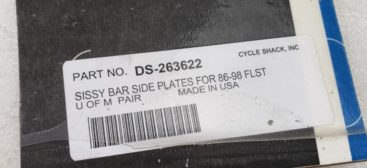 Drag Specialties DS-263622 Chrome Sissy Bar Side Plates for 1986-99 Softail FLST12