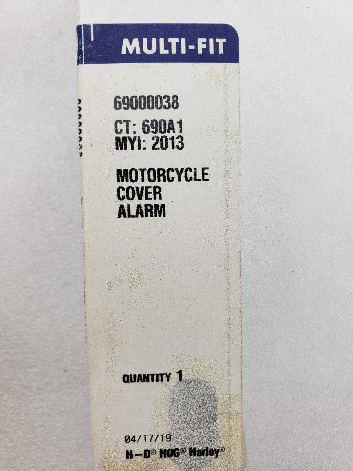 OEM Harley-Davidson 69000038 Motorcycle Cover Alarm For Covers w/ Alarm Pocket1