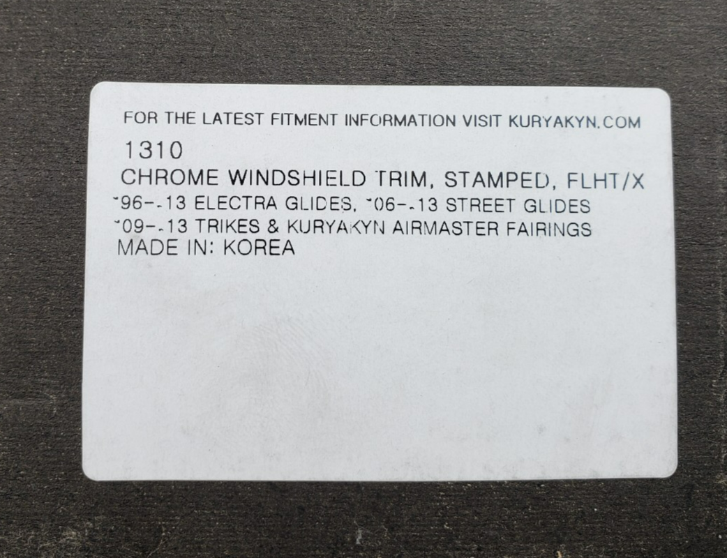 Kuryakyn 1310 Windshield Trim Chrome FLHT, FLHX, FLHTCUTG 96-13 + Hardware3