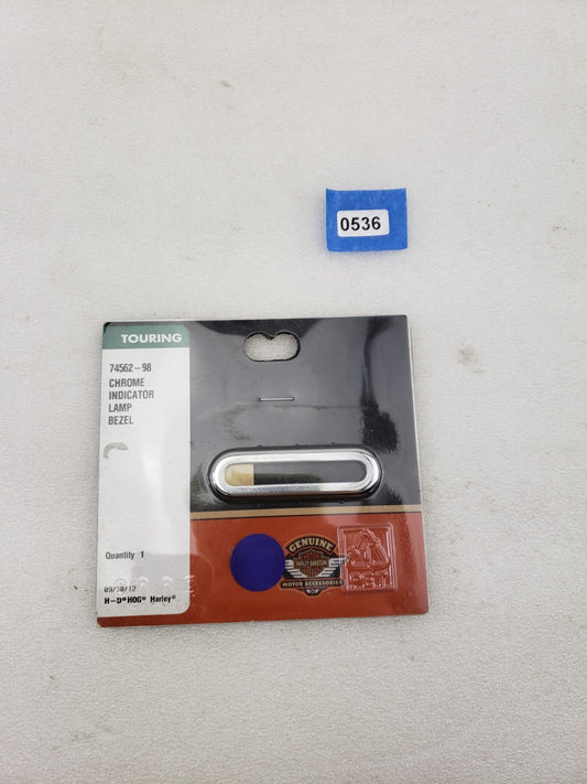 Harley-Davidson 74562-98 Chrome Indicator Lamp Bezel for 96-Up Electra Glide0