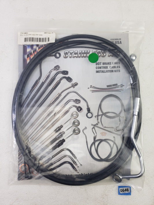 Magnum 1741-4833 Front Upper Brake Line Kit 72" for 14-22 Road King EFI FLHR0