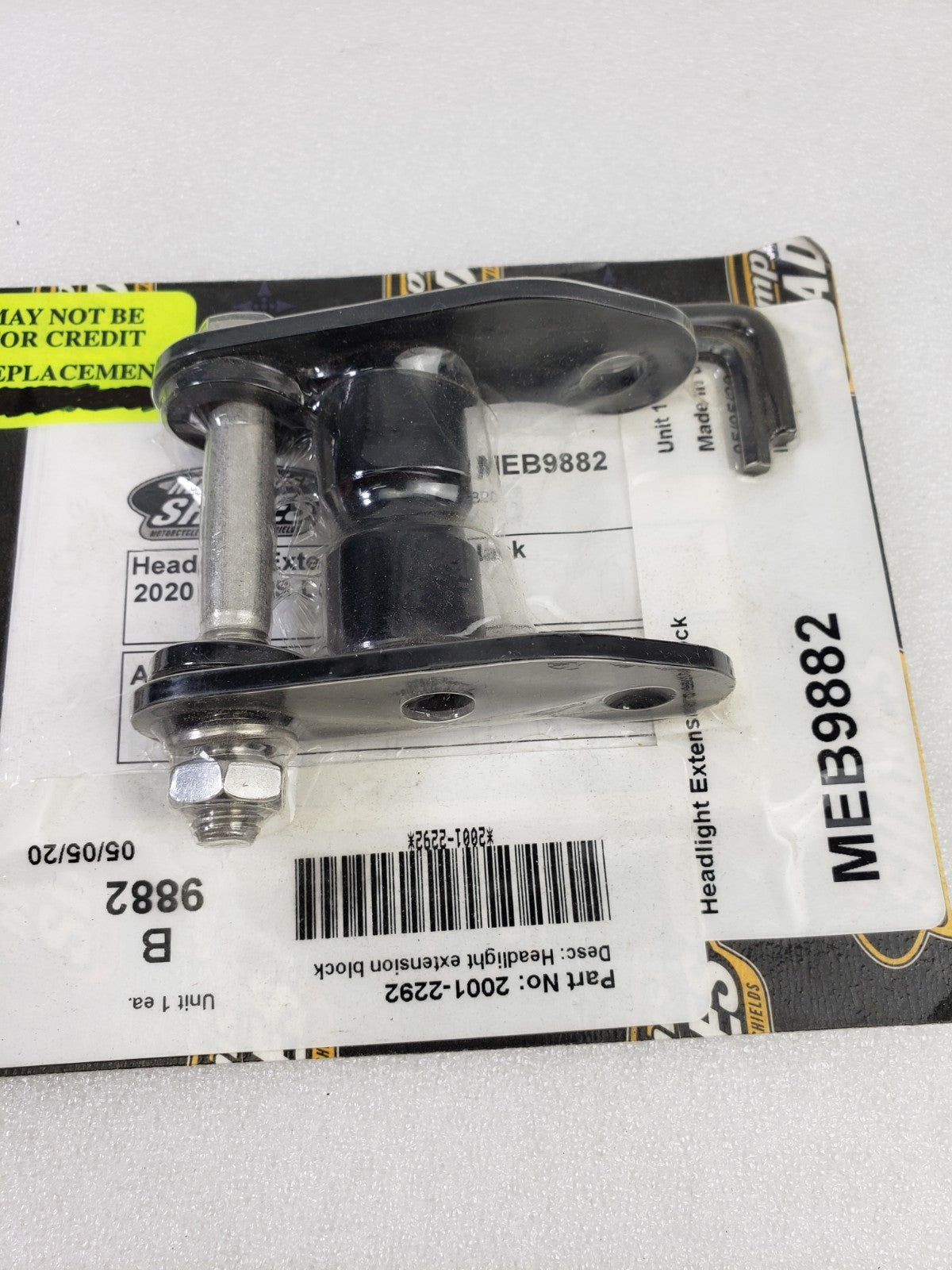 Memphis Shades MEB9882 / 2001-2292 Headlight Extension Block for 20+ Low Rider S2