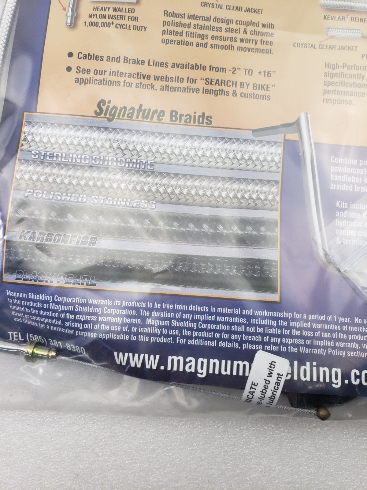 Magnum 0651-0010 / 3428 Sterling Chromite II Braided Idle Cruise Cable 38-1/4"9