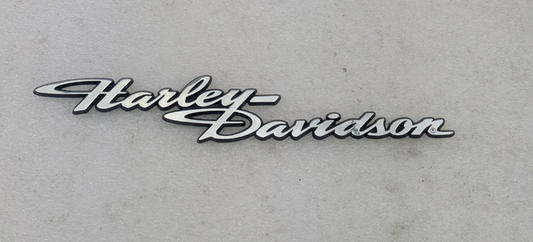 Genuine OEM Harley-Davidson Tri-Glide Trike Trunk Emblem Script Stick On0