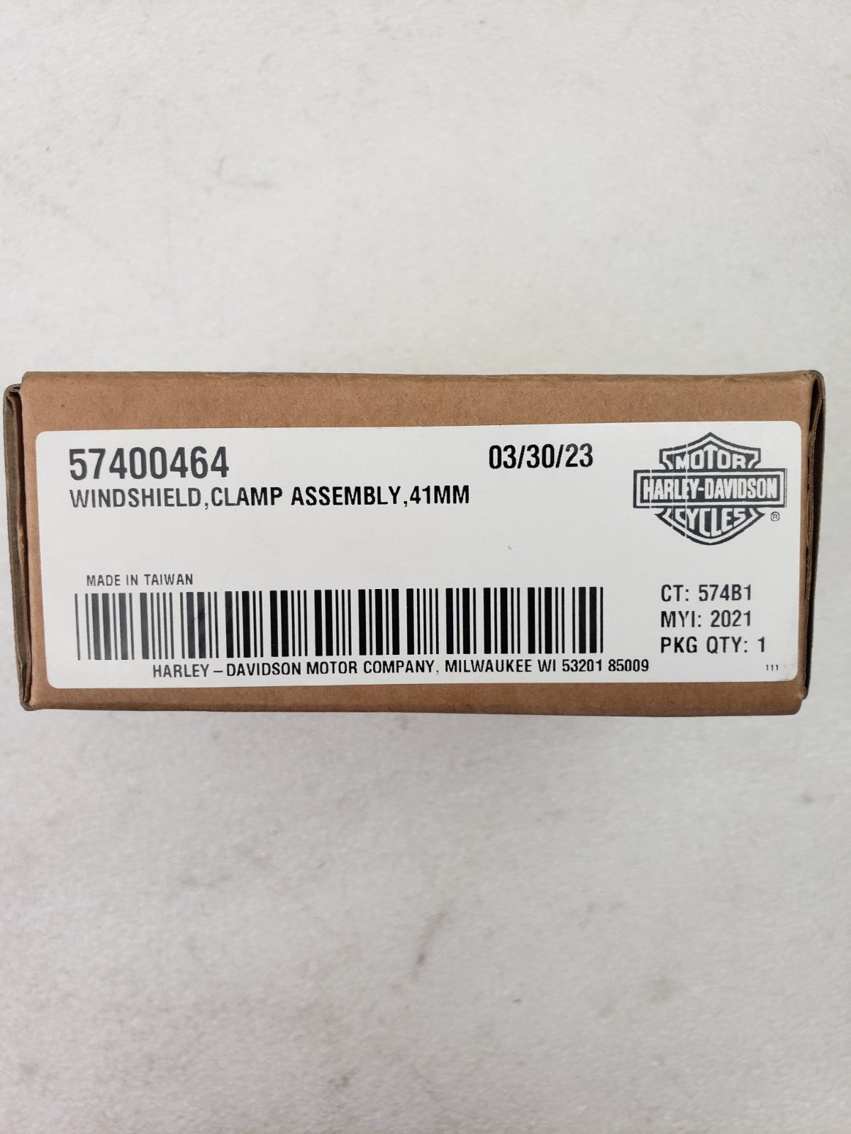 Harley Davidson OEM 57400464 41mm Quick Release Windshield Clamp Chrome1