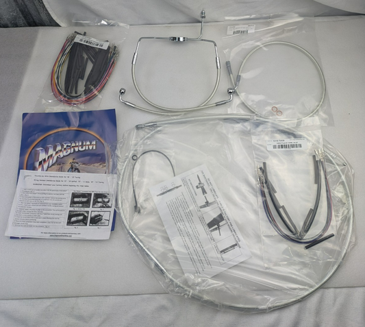 Magnum Braded Kit For 08-'13 Harley-Davidson Handlebar Installation Kit 12"-14"0