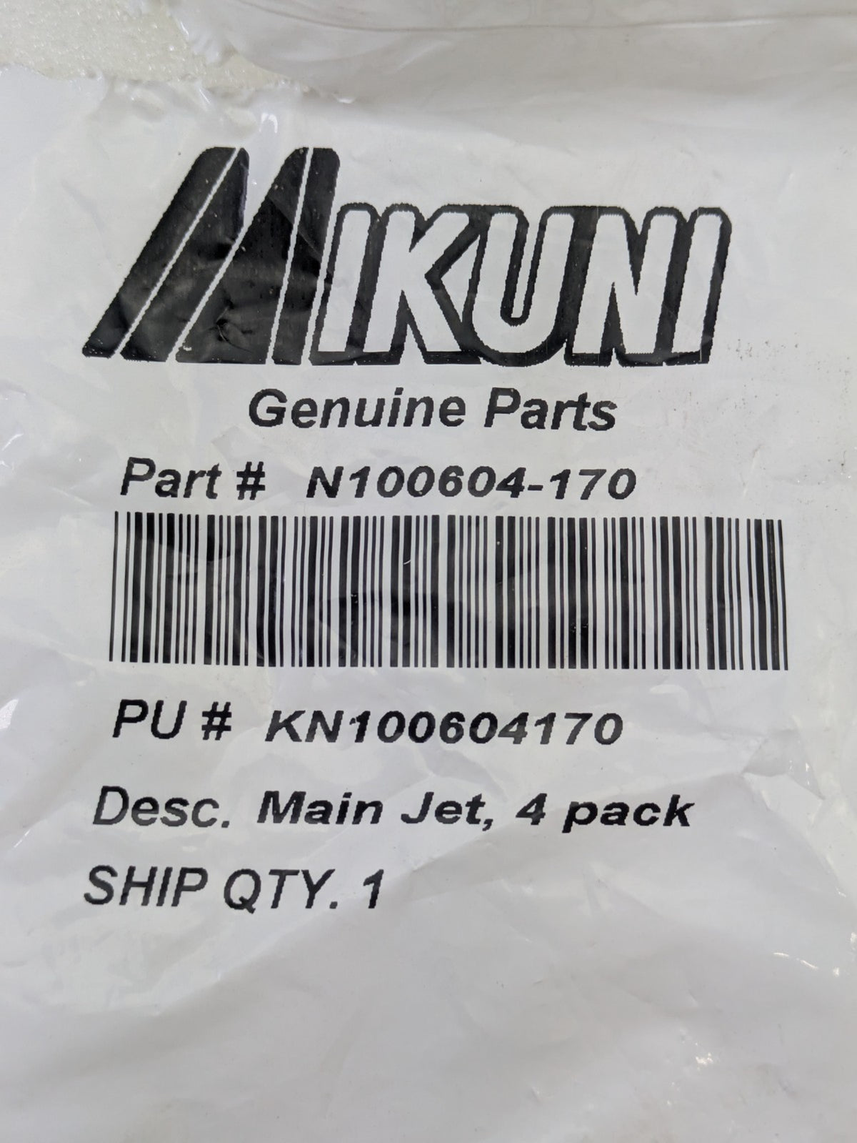 Genuine Mikuni 170 Main Jet N100604-170 Carburetor Main Jets - Pack of 31