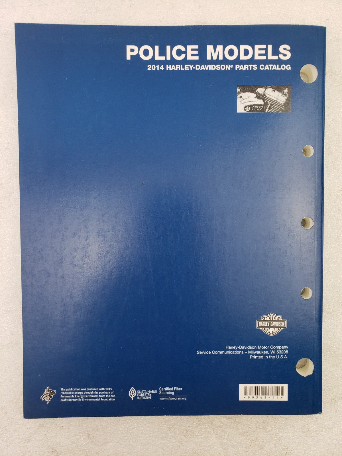 Harley-Davidson 2014 Police Model Parts Catalog Official Manual Book 99545-144