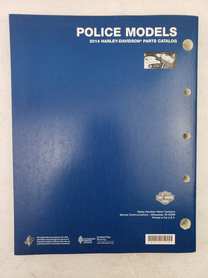 Harley-Davidson 2014 Police Model Parts Catalog Official Manual Book 99545-144