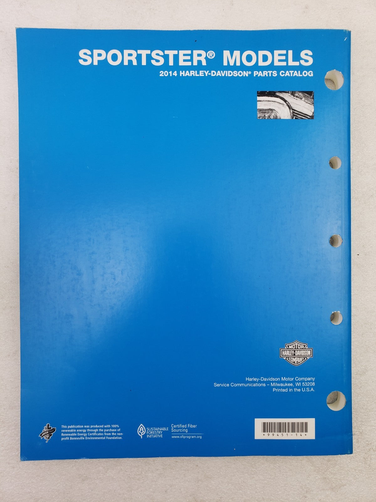 Harley-Davidson 2014 Sportster Models Parts Catalog Official Manual OEM 99451-144