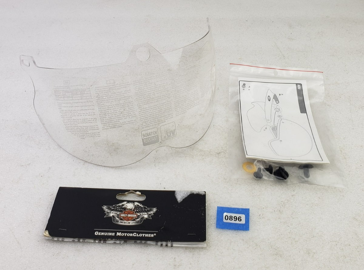 Harley-Davidson 98068-02VR Universal Face Shield Clear Fits Half & 3/4 Helmets0