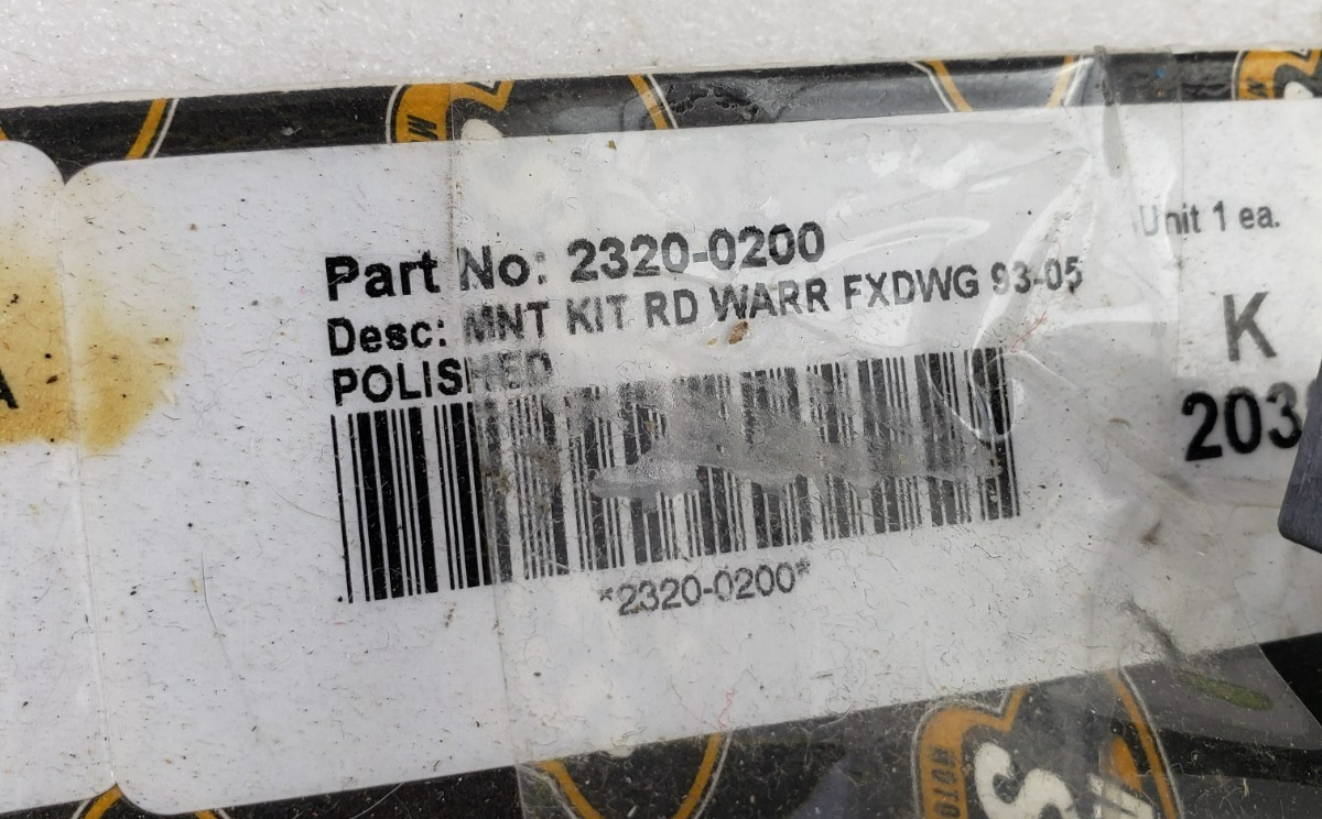 Memphis Shades MEK2030 Road Warrior Mount Kit Harley Softail INCOMPLETE Open Box2