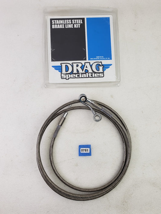 Drag Specialties 1741-2929 Front Brake Line +6" for 09-11 Harley Road Glide FLT0