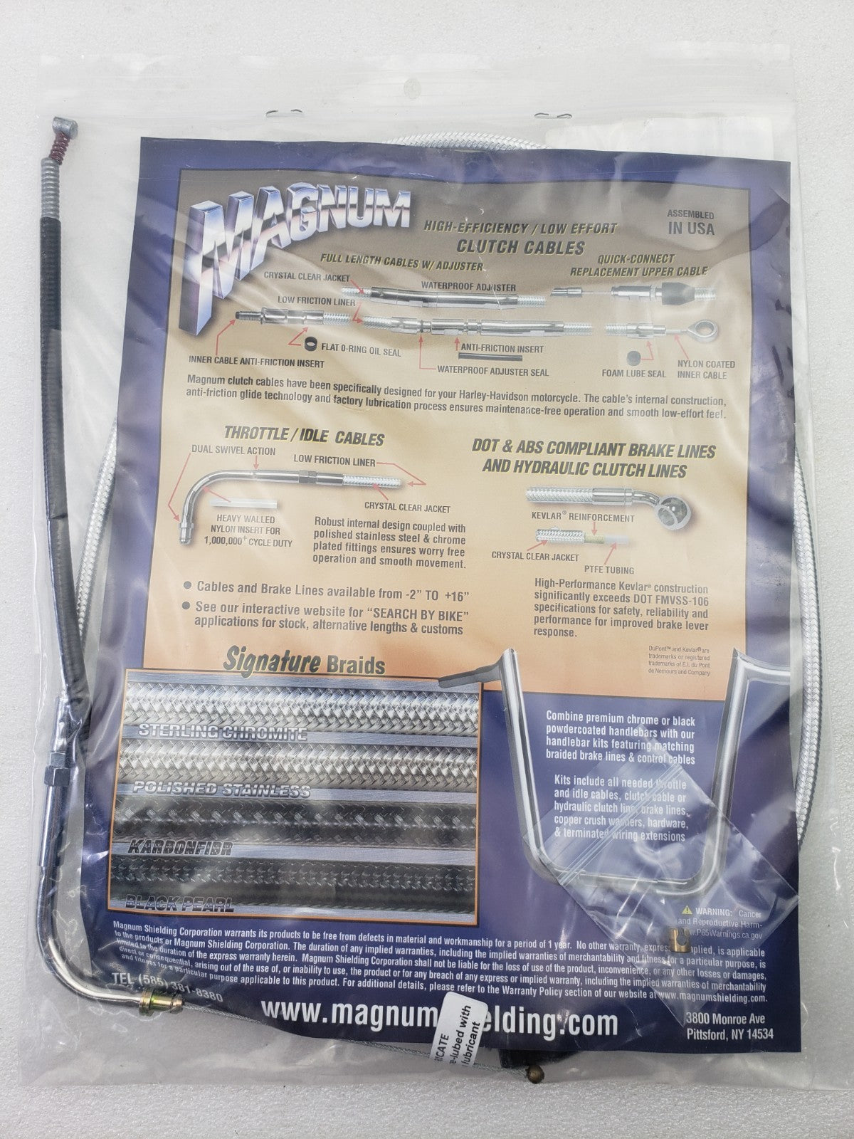 Magnum 0651-0010 / 3428 Sterling Chromite II Braided Idle Cruise Cable 38-1/4"7