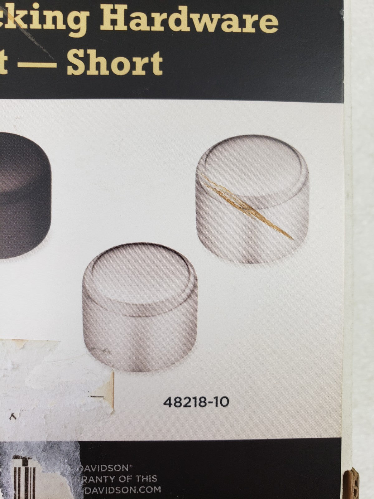 Harley-Davidson 48218-10 Short Rear Docking Hardware Cover Kit Fits Dyna Models3