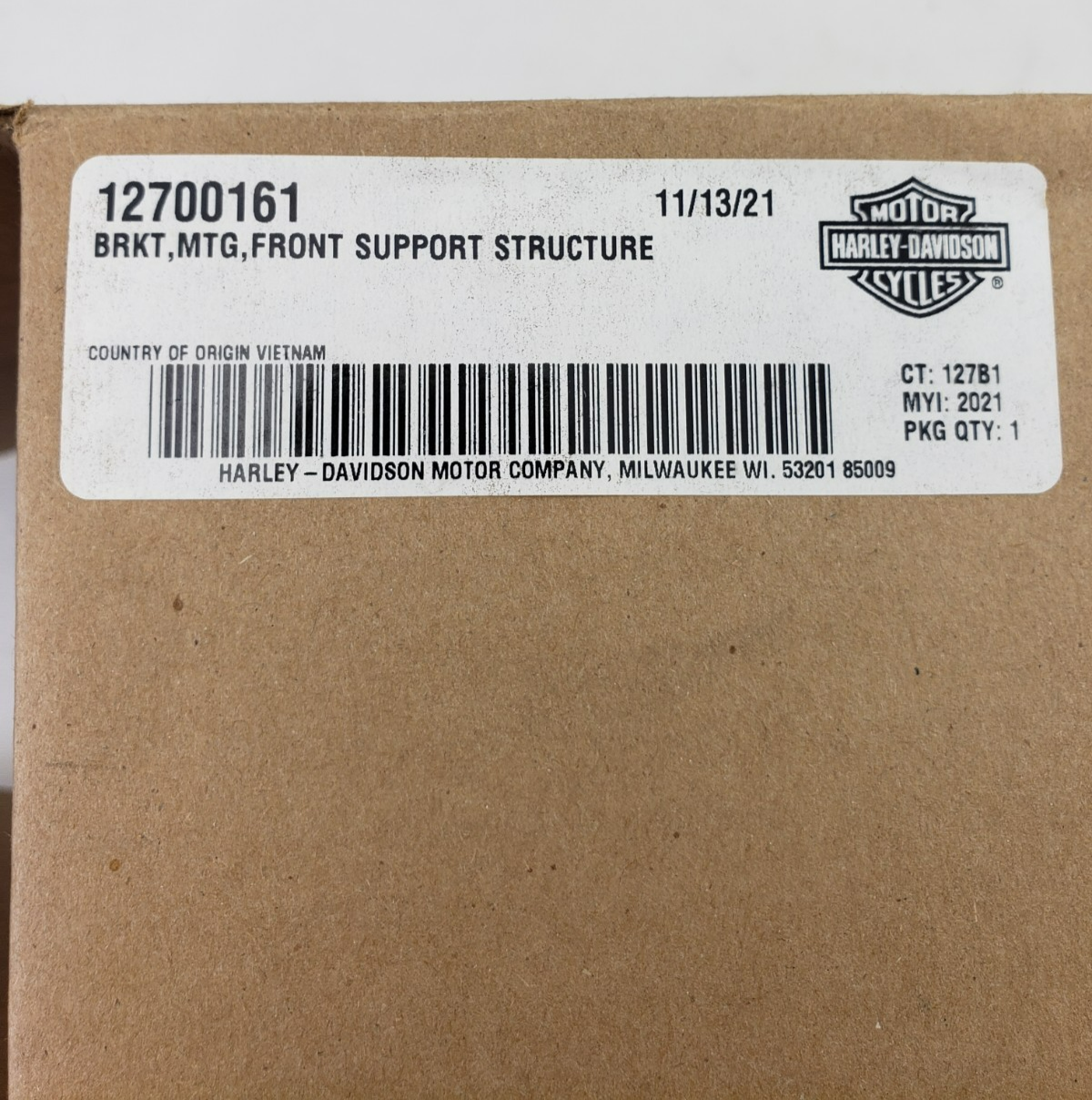 Harley 12700161 Front Support Mounting Bracket for 2021-26 Sportster S RH1250S1