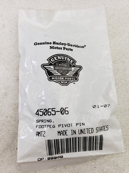Harley-Davidson 45065-06 Footpeg Pivot Pin Spring 2pk For 06-13 VRod & Sportster2