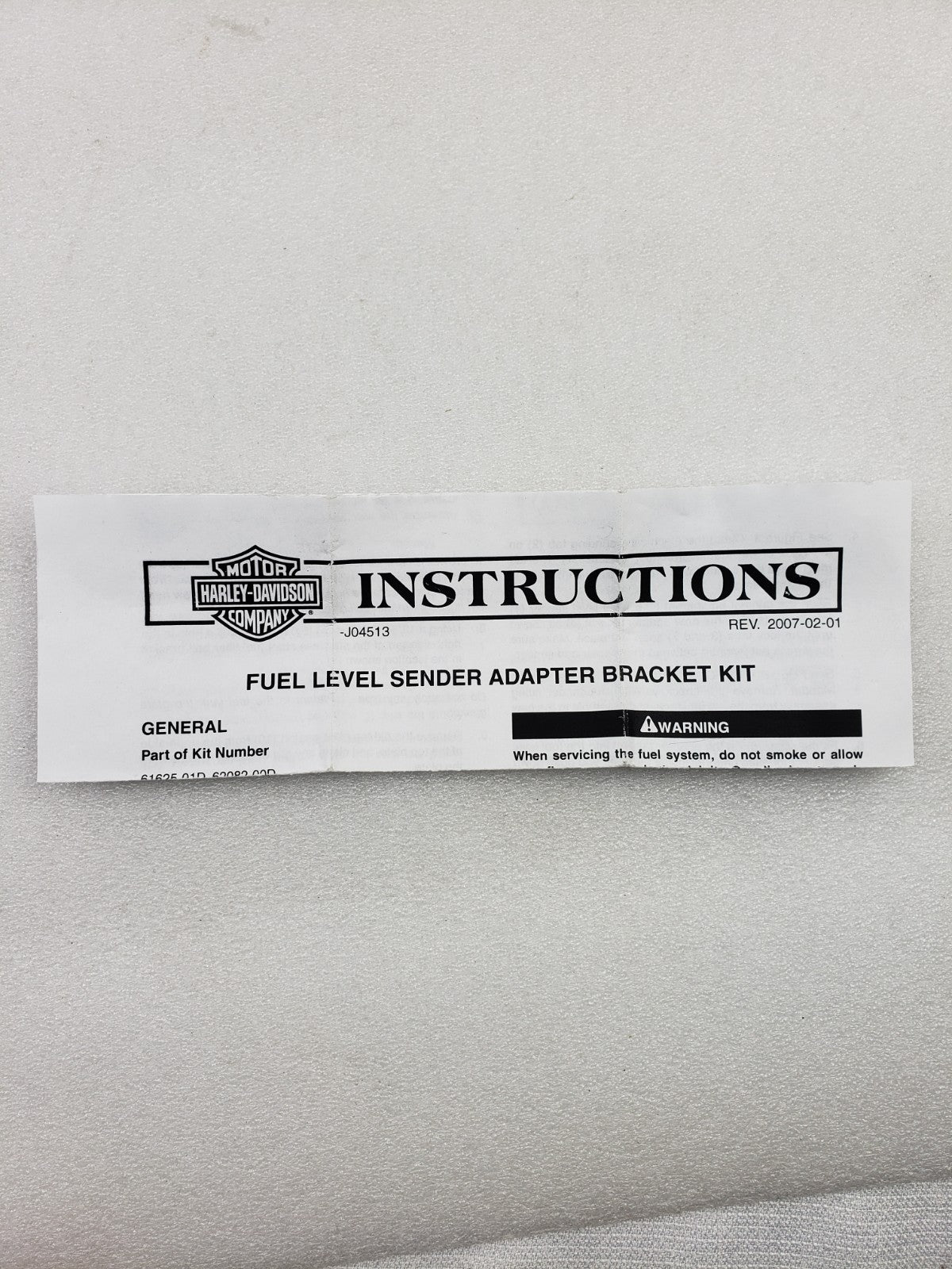 New Genuine Harley 2000-2017 Softail Gas Tank Fuel Level Sender Bracket 75307-079