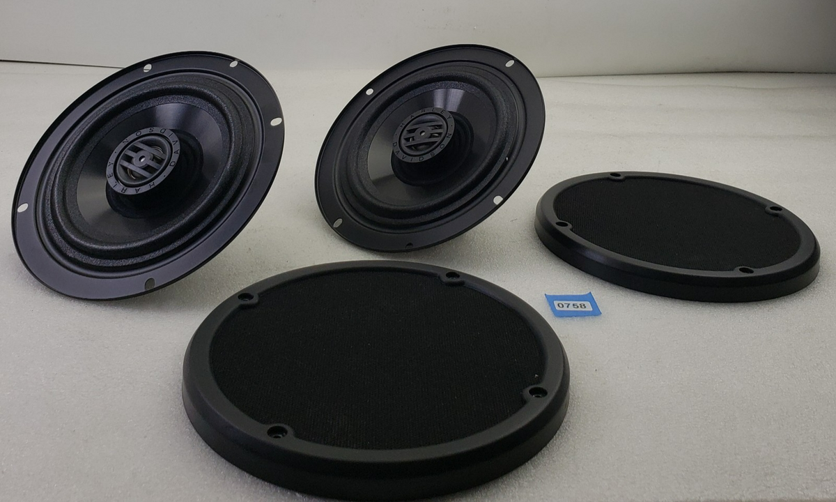 OEM Harley-Davidson 76000819A Tour Pak Speaker Grille Audio Speaker Pair Set1
