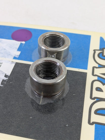 Drag Specialties Weld In 18mm Exhaust o2 Sensor Bung Insert Set Pair 1861-05603