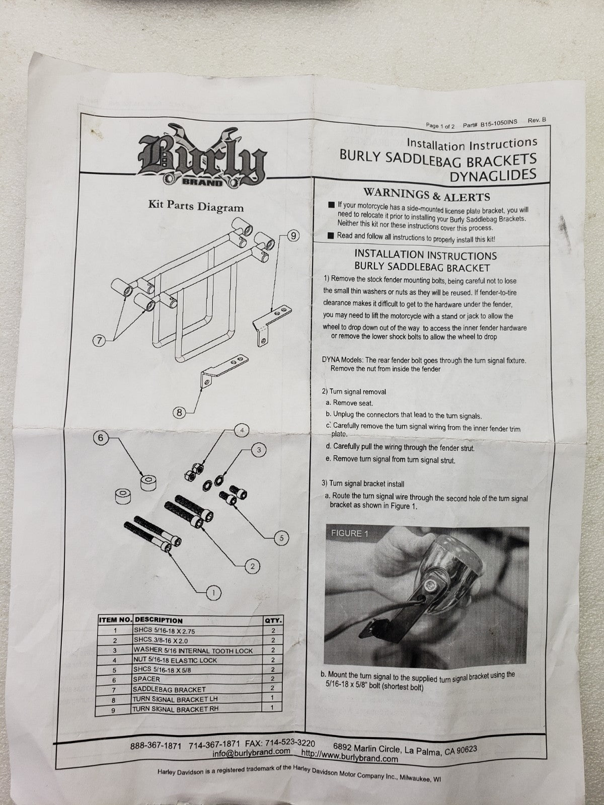 Burly Brand 3521-0007 Saddlebag Mounting System for 06-17 Harley Dyna FXD Models5