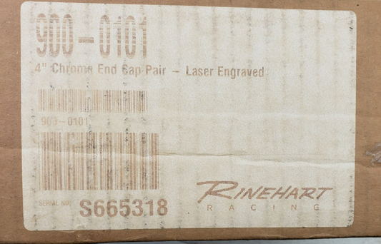 Rinehart 900-0101 4" Classic Chrome End Cap for 95-Up Touring Models (Pair)1