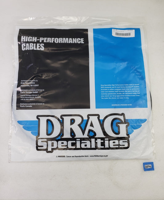 Drag Specialties 0652-1401 Black Vinyl Clutch Cable 92-05 Harley Dyna 68-11/16"0