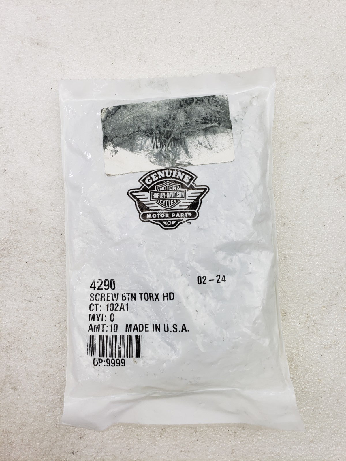 Harley-Davidson 4290 Screw  3/8"-16 x 1-1/4" Grade 5 Torx Button Head QTY 102